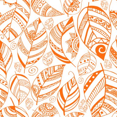 yaprak ve çiçekleri ile renkli çiçek seamless modeli. tasarımınız için karalamalar ornament Tema.