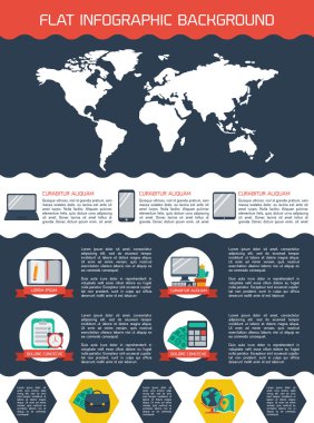 düz Infographic eğitim arka plan