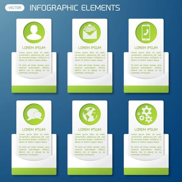 Flat infographic business background — Stock Vector