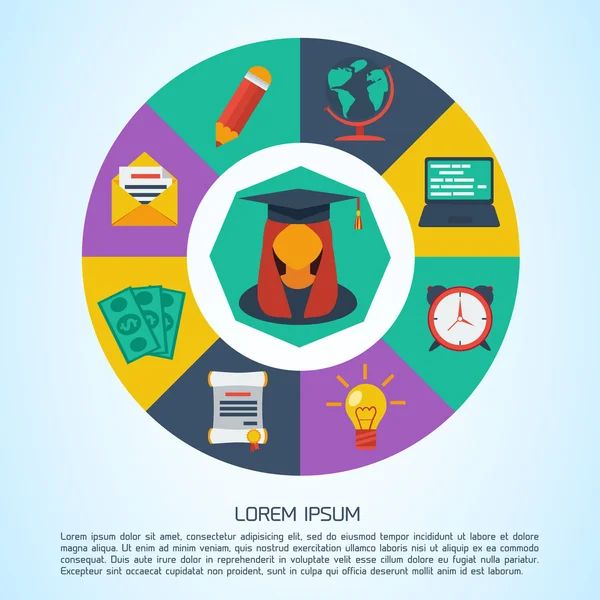 düz Infographic eğitim arka plan