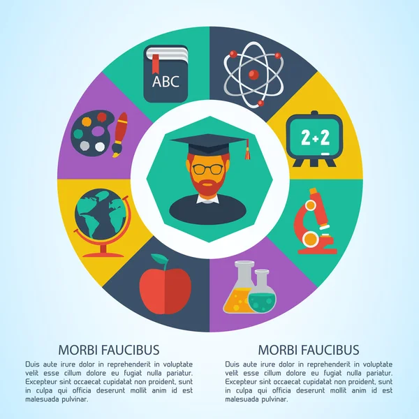 düz Infographic eğitim arka plan