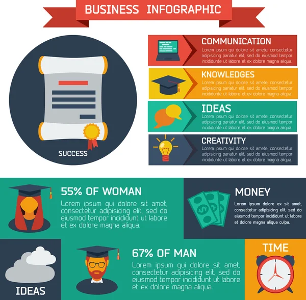 düz Infographic arka plan