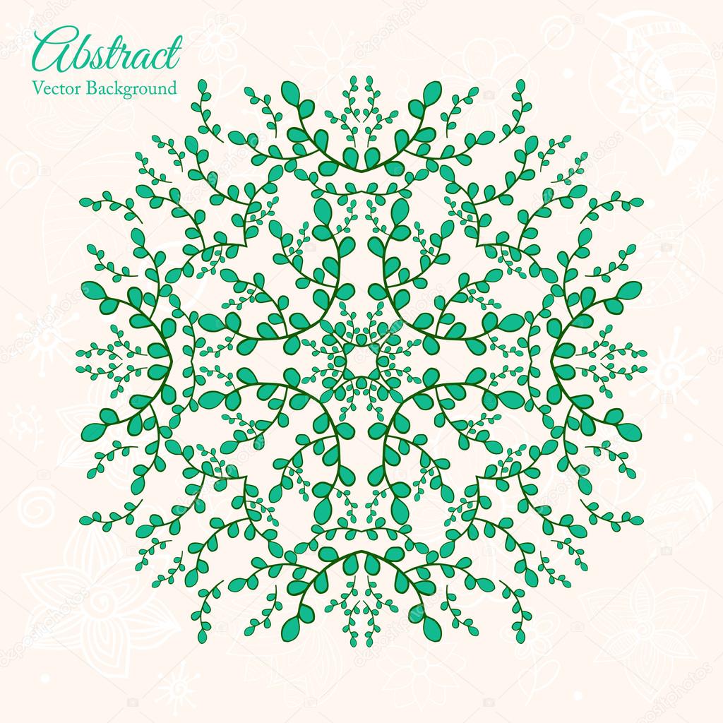 Ornamental round lace background