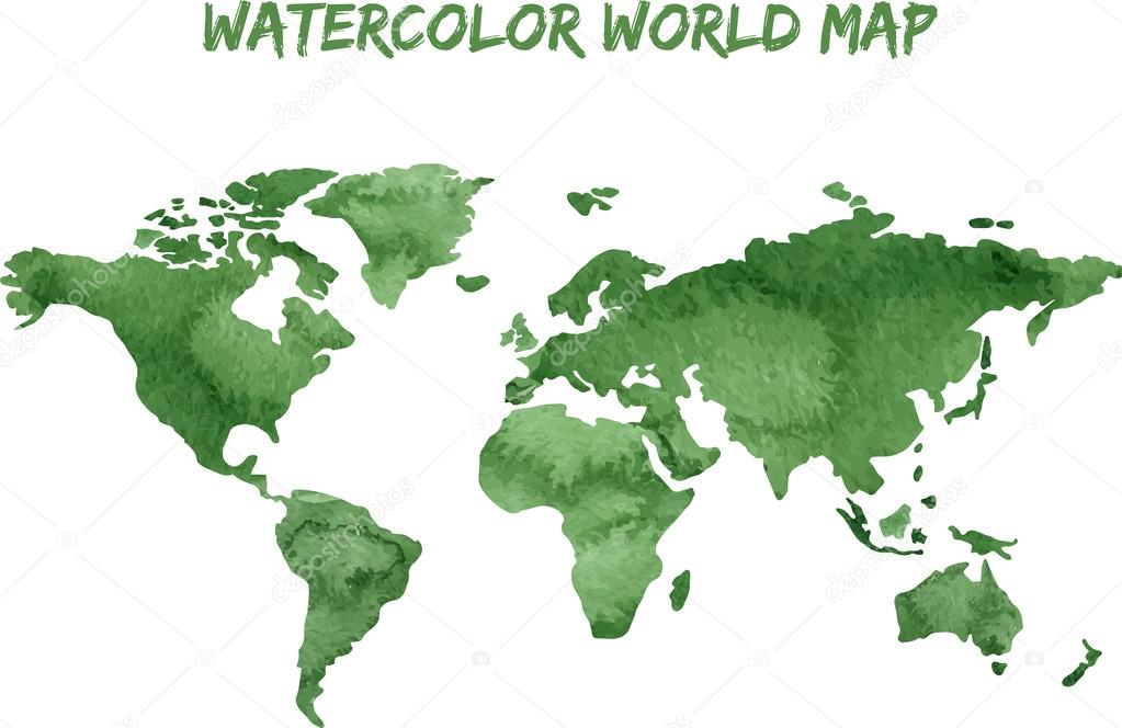 Watercolor ecology infographic background