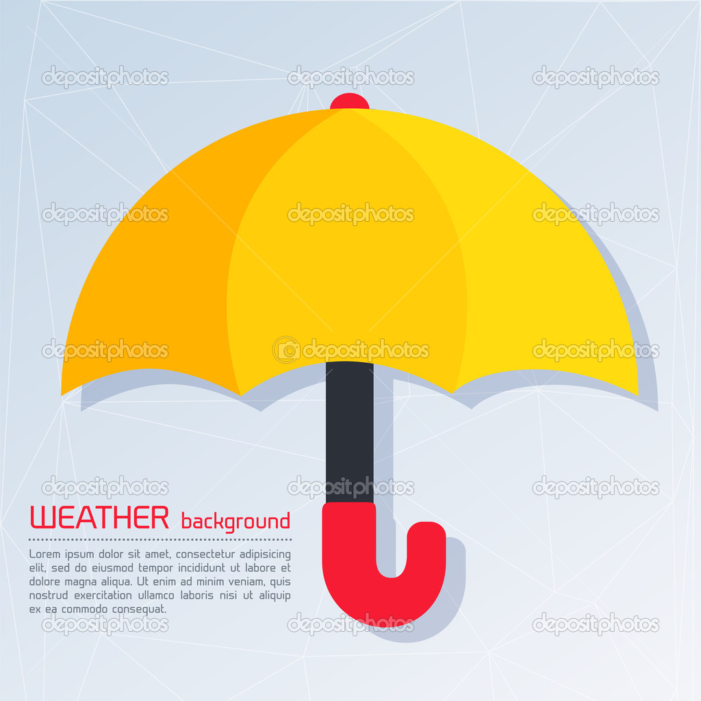 Modern weather background with umbrella