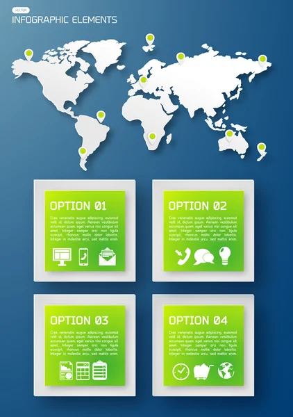 Flat computer infographic background. — Stock Vector