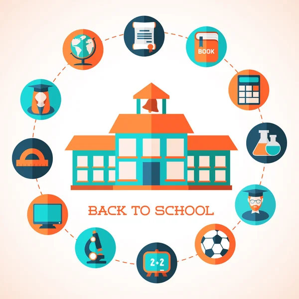 düz eğitim Infographic arka plan.