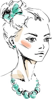 boncuk kızla bir kroki