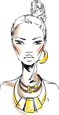 büyük mücevher olan kadın.