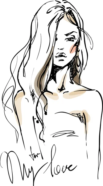 Kıvırcık saçlı kadın..