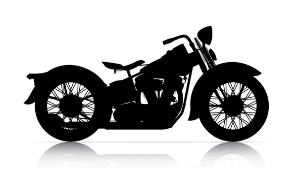 Silhouette of classic motorcycle — Stock Photo, Image