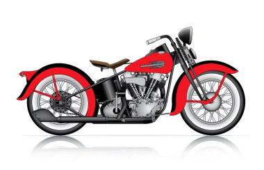 Kırmızı klasik motosiklet
