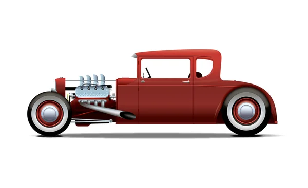 Red hotrod — Stock Vector