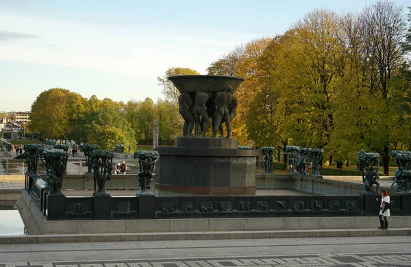 Oslo Norvegia Ottobre 2021 Opera Scultura Gustav Vigeland Nel Parco — Foto Stock