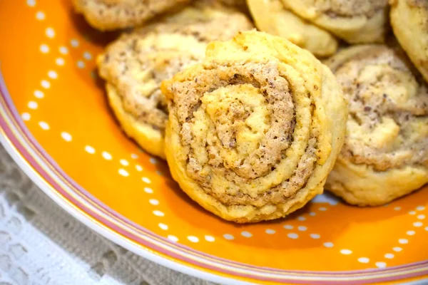 Tasty Fresh Baked Cookie Made Organic Ingredients Swirl Shape — Stockfoto