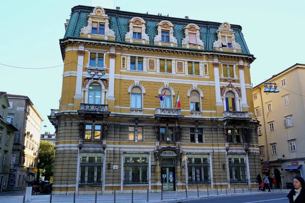 Rijeka Croatie Février 2022 Œuvre Architecturale Étonnante Palais Modello Trouve — Photo