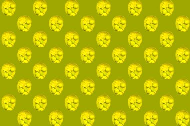 Çiçek soyut geometrik desenli arkaplan açık yeşil tonda garip çiçek deseni