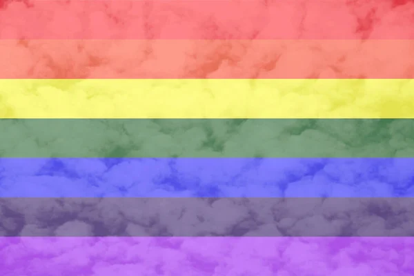 Nature Ciel Nuageux Fond Coloré Dans Drapeau Fierté Lgbtq Dans — Photo