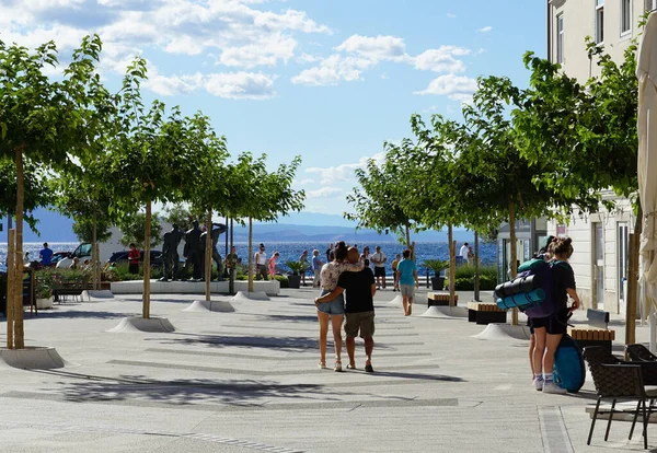 Senj, Croatia, 8th July, 2022. Main street in the picturesque Croatian city of Senj on the beautiful summer day