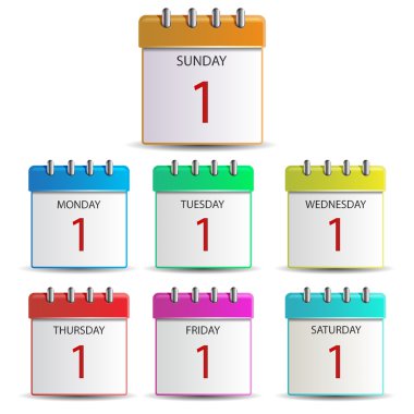 Calendar days of the week