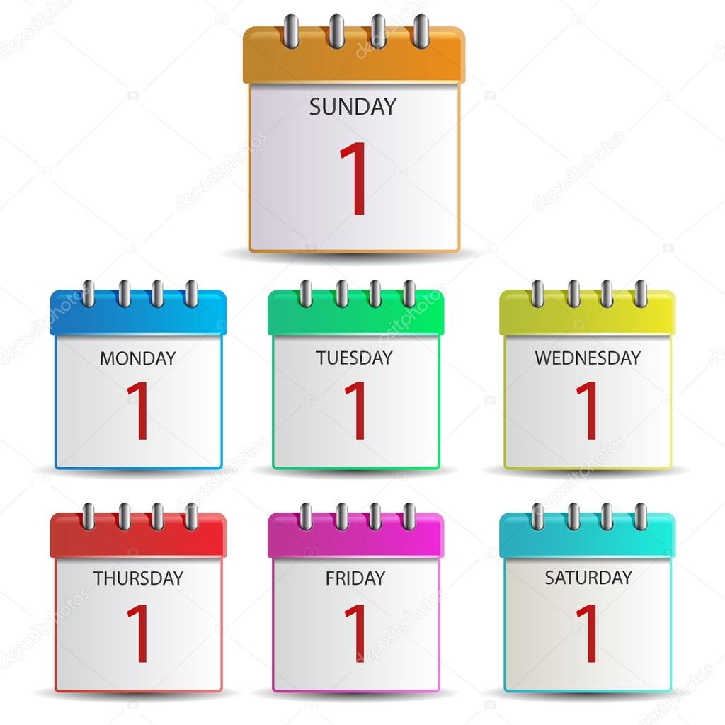 Calendar days of the week