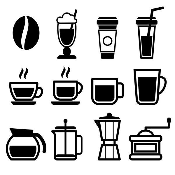 Coffee Drinks Icons — Stock Vector