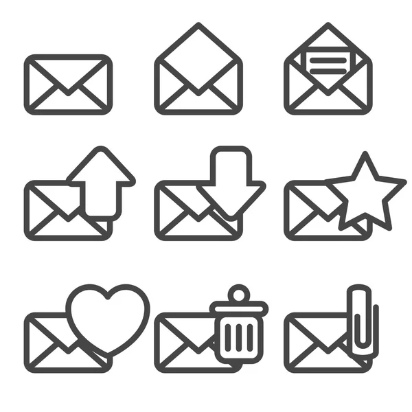 Envelopes Icons — Stock Vector