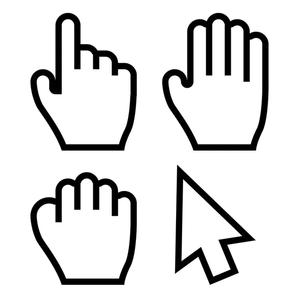 Handcursors vector — Stockvector