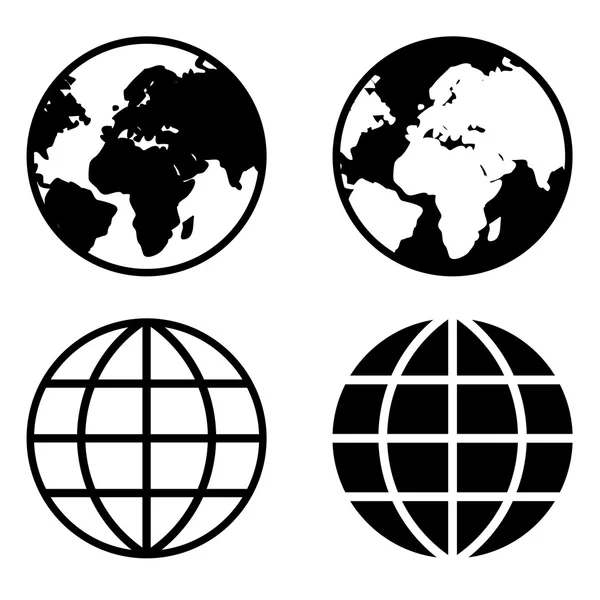 Ícones da Terra Globo — Vetor de Stock