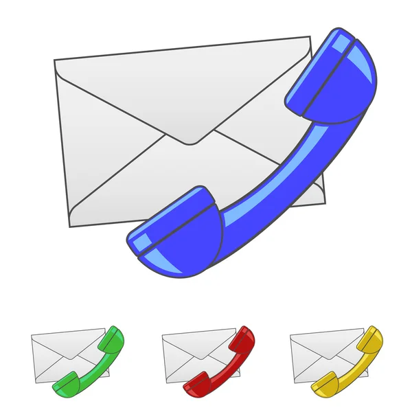 Envelop met zaktelefoon pictogram — Stockvector