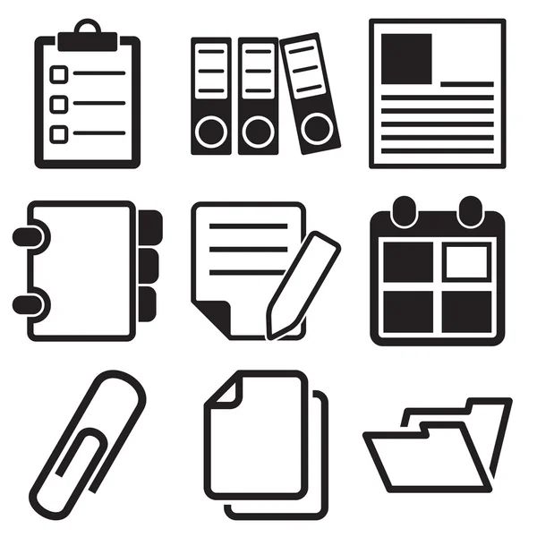 Icônes de bureau de document — Image vectorielle