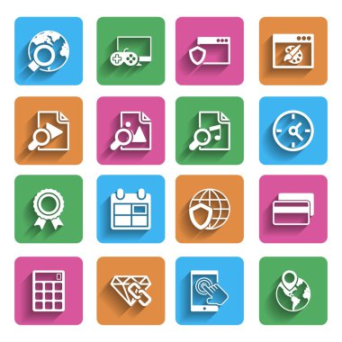 Modern düz simgeler vol 2