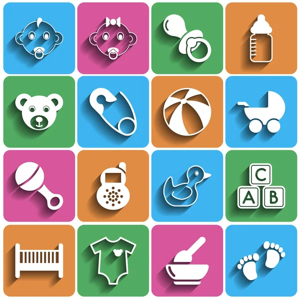 gölge ile düz bebek simgeleri