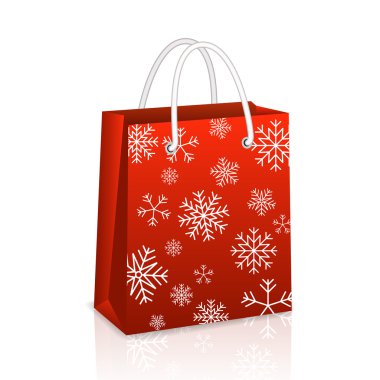 Kırmızı Noel alışveriş çantası