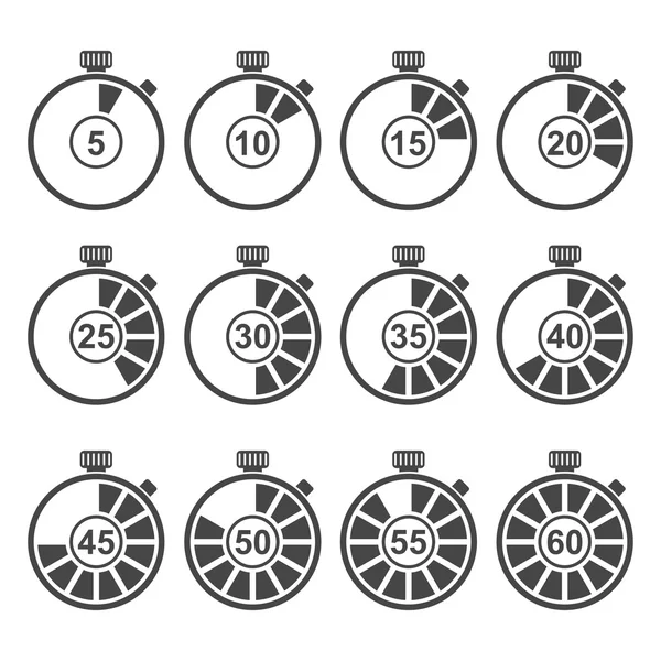 Timer Icon Set — Stock Vector