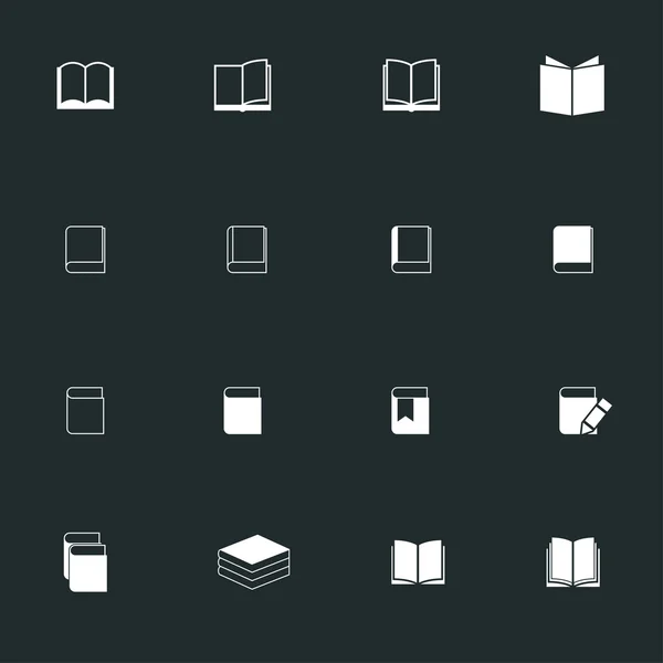Ensemble d'icônes livre blanc — Image vectorielle