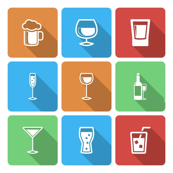 uzun gölge ile içki simgeleri