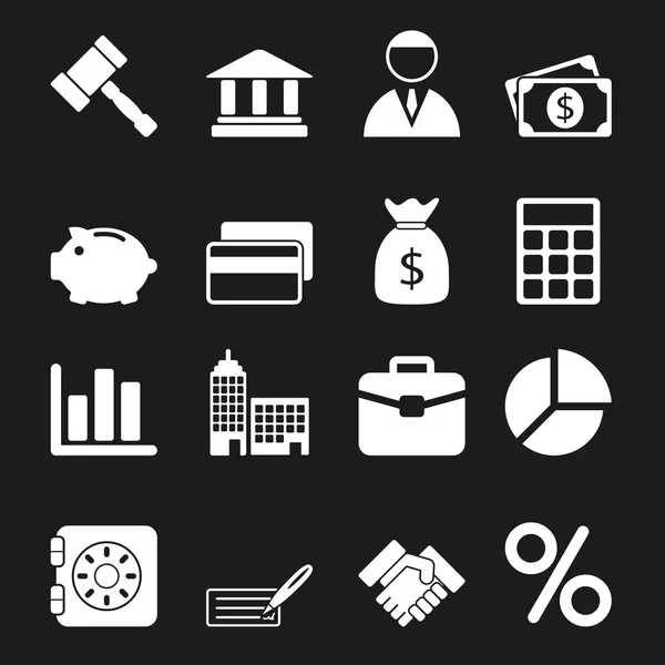 Beyaz iş simgeler kümesi