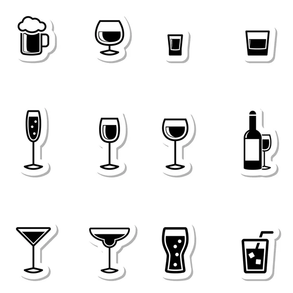 etiket olarak içki simgeler