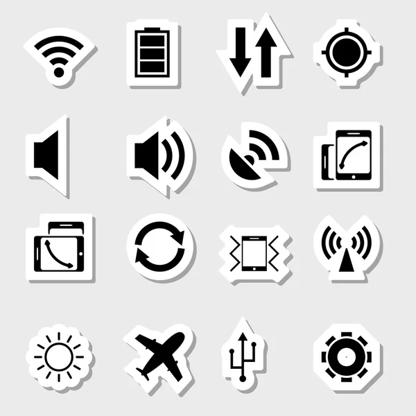 Mobila app ikoner som etiketter — Stock vektor