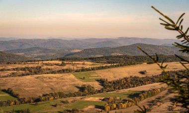 Günbatımında Karpatlar 'ın sonbahar manzarası