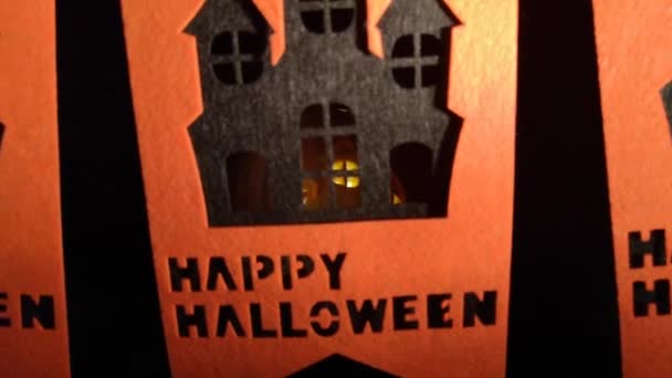 Helle Festtagsgirlanden Zur Feier Von Halloween — Stockvideo