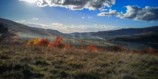 Herbstlandschaft Den Karpaten — Stockfoto