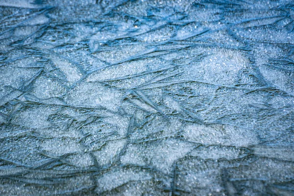 Лед Озере Солнечный День — стоковое фото