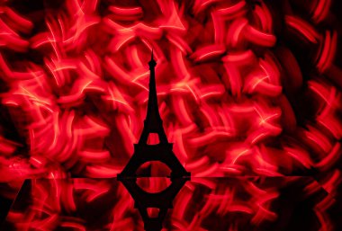 Eyfel Kulesi 'nin ana hatlarının hafif çizimi