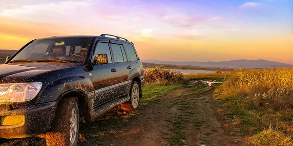 Suv Jezera Při Západu Slunce — Stock fotografie