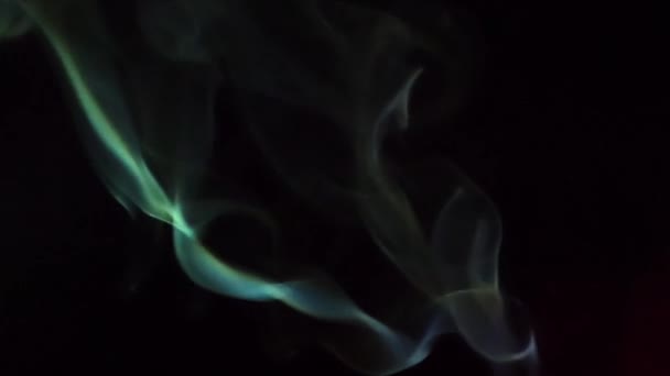 Beautiful Movement Smoke Beam Light Dark Background — Αρχείο Βίντεο