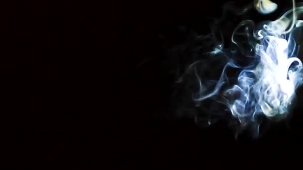 Beautiful Movement Smoke Beam Light Dark Background — Stock video