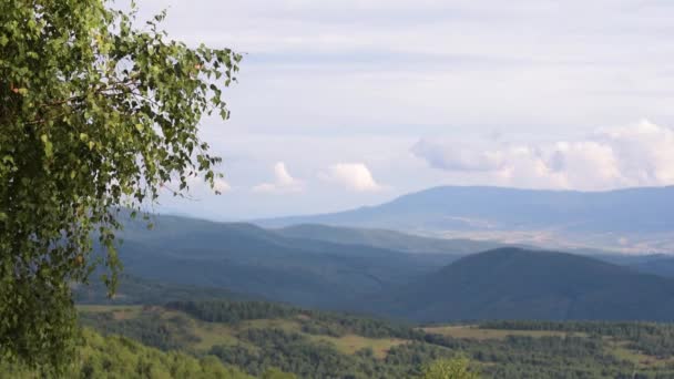 Zonnig Landschap Van Hooglanden Late Zomer — Stockvideo