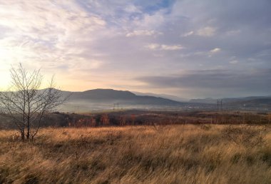 Karpat Dağları 'nda sonbahar manzarası